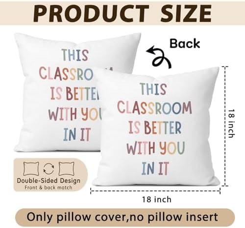 Boho Classroom Decor Pillow Cover 18x18 - Image 5