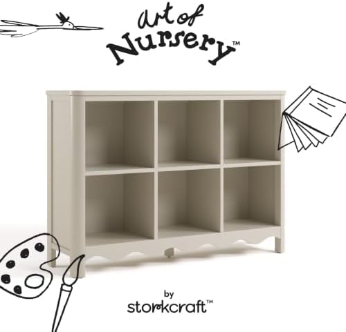 Storkcraft Casablanca 6 Cube Organizer Bookcase, Frosted Oat - Image 6