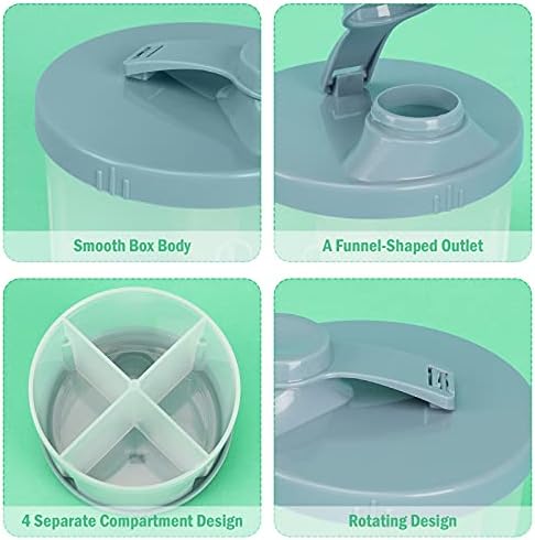 Accmor Baby Formula Dispenser On The Go, Non-Spill Rotating Four-Compartment - Image 2