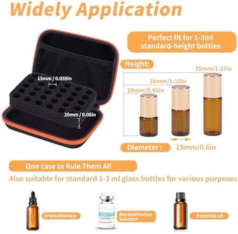 DHXYZZB Vial Storage Case 30 Slot Fits 1-3ML Vials - Image 6