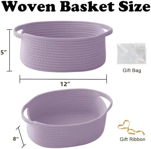 Purple Woven Rope Basket - Image 2