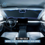 Autovir Windshield Sun Shade, 2017-2026 Tesla Model 3 & Y, 280T Visor Shade - Image 3