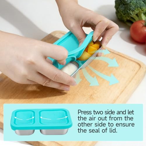 SOPHICO 2 compartment Reusable Kid Lunch Snack Containers - Image 4