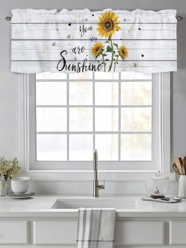 Vandarllin Sunflower Kitchen Curtains Valances - Image 2