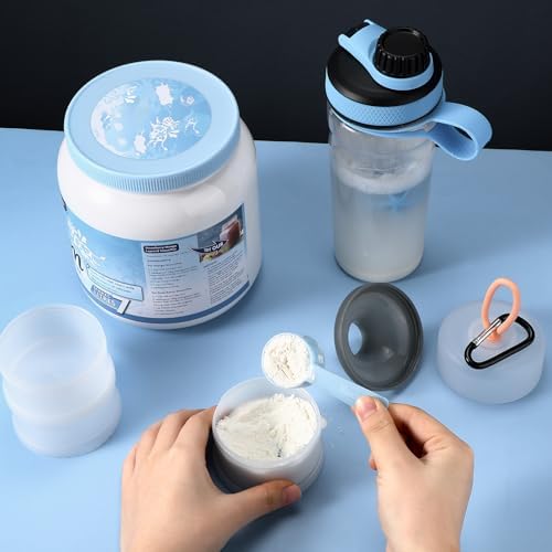 Baderke 2 Pcs Protein Powder Travel Container - Image 4