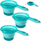 ZEAYEA 3 Pack Folding Water Ladles, Plastic Collapsible Washing Spoons by ZEAYEA