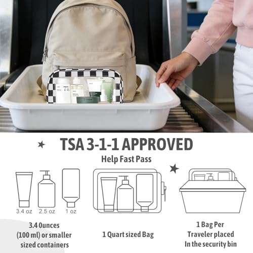 YOPCDJ 3PCS Clear Toiletry Bag, TSA Approved Travel Makeup Pouch - Image 6