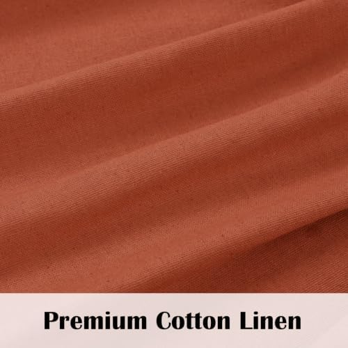 FRAMICS Farmhouse Valance Curtains, Boho Cotton Linen Kitchen Valance, Rod - Image 5