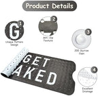 Bathtub Mat Non Slip, Get Naked Extra Long Bath tub Mat Shower Floor Mat - Image 3