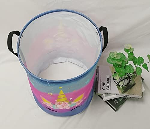 Kids Hamper Girls Unicorn Room Decor, Storage Bins Organizer Toy Box Laundry - Image 4