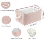 Storage Bins with Sturdy Cotton Handles, Fabric Storage Baskets - Image 6