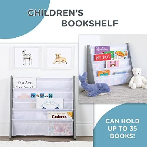 Humble Crew Kids Bookshelf, Montessori Front Facing Toddler Bookcase 4 Tier - Image 4