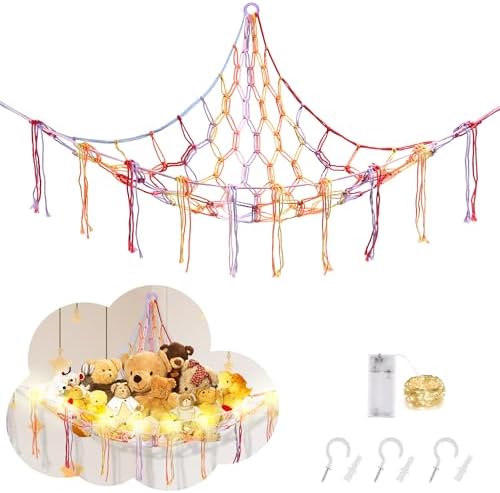 CERETIA Stuffed Animal Hammock Large Corner Plushie Net Storage by CERETIA