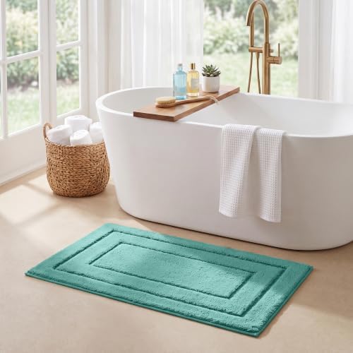 GRANNY SAYS Sage Green Bathroom Rug 16" x 24", Non-Slip Bath Mat by GRANNYSAYS