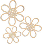 Maitys 3 Pcs Boho Wood Daisy Flower Wall Decor by Maitys