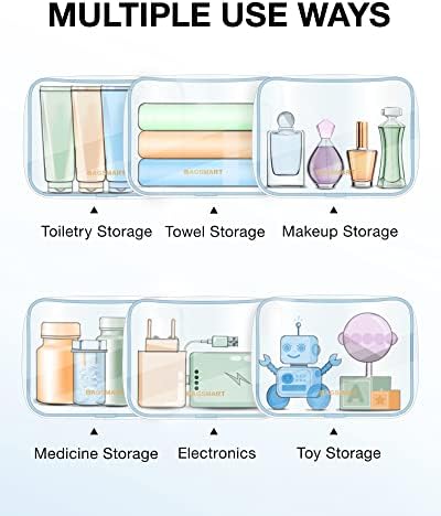 BAGSMART Clear Toiletry Bag 2-Pack TSA Approved Water-Repellent - Image 5