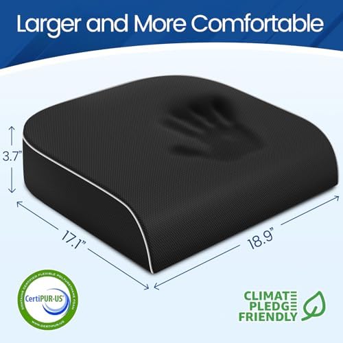 SweetSlubr Seat Cushion, Chair Pad, Memory Foam Tailbone Pain Relief - Image 2