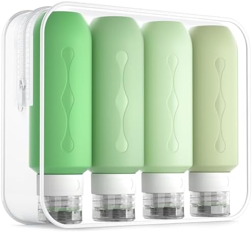 Gemice Travel Bottles for Toiletries, Tsa Approved Travel 6oz Size Containers by GemiceBeautyTools