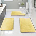 Clara Clark 3 Piece Bathroom Rugs Bath Mat Set, Velvet Memory Foam Bath Mats by ClaraClark