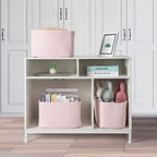 XUANGUO Woven Cotton Rope Storage Baskets 15x10x9.3" 3 Pack Light Pink - Image 4