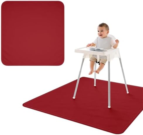 BapronBaby Minimalist Cranberry Waterproof Splash Mat Catch All Floor Cover by BapronBaby