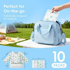 KIIS Disposable Baby Bibs, Waterproof Smock Bibs, Full Coverage - Image 6