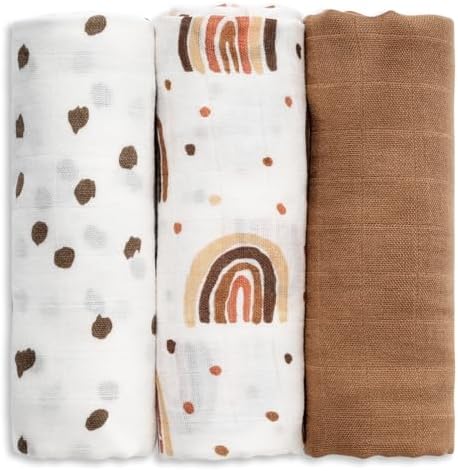 GLLQUEN BABY Receiving Blankets Muslin Swaddle Blanket by GLLQUENBABY