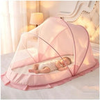 Easy Foldable Baby Mosquito Net Sheer Mesh Ruffled Edge Canopy by Unknown