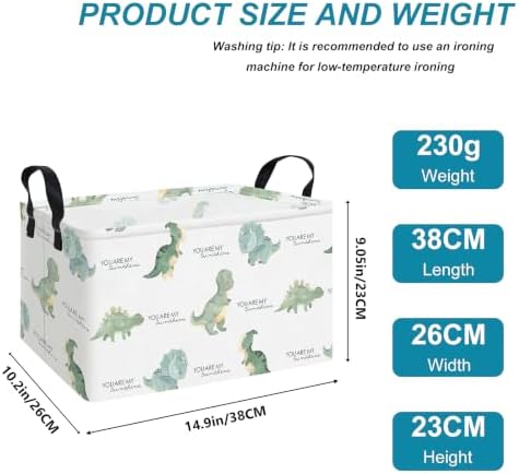 Rectangular Dragon Fabric Storage Basket - Image 2