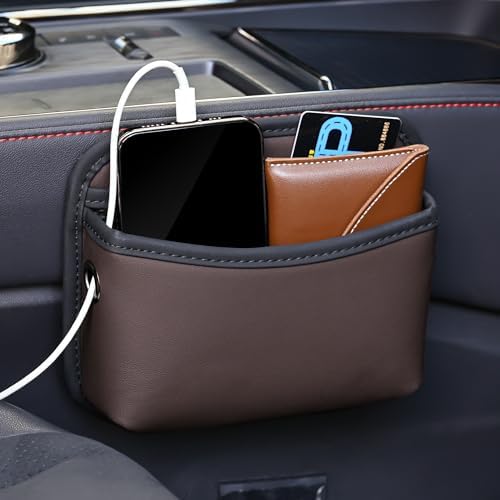 JEYODA Car Seat Side Storage Pocket, Small Organizer, PU Leather by JEYODA