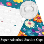 Shower Mat Non Slip, Colorful Daisy Anti Slip Bath Mat - Image 3