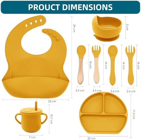 100% Silicone baby feeding set, BPA free Baby dishes set - Image 3