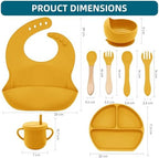 100% Silicone baby feeding set, BPA free Baby dishes set - Image 3