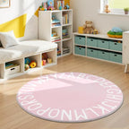 Topotdor Round ABC Area Rug, 71 Inch Soft Floor Carpet - Image 6