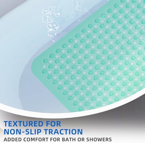 ZHICHENG Bath Tub and Shower Mats, Non-Slip 39 x 16 Inch Extra Long Bath Mat - Image 4