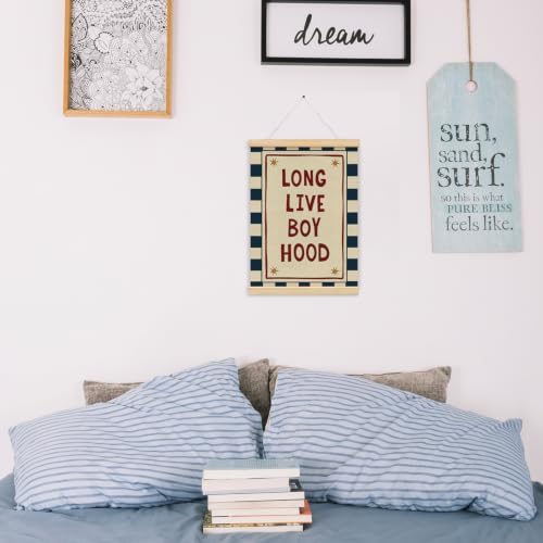 NaZaUK Long Live Boyhood Wall Decor, Boys Room Wall Art Poster Hanger Frame - Image 2