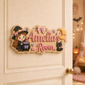 Personalized Halloween Decor Door Sign Custom Name Wooden Kids Room Decor by Unknown