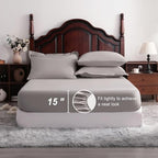 NTBAY Queen Microfiber Bed in a Bag, Comforter Set 7 Piece, Smoke Grey - Image 3