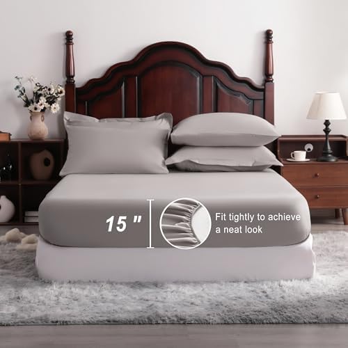 NTBAY Queen Microfiber Bed in a Bag, Comforter Set 7 Piece, Smoke Grey - Image 3