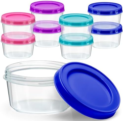DecorRack 8 Pack - 7 oz Plastic Food Storage Containers by DecorRack