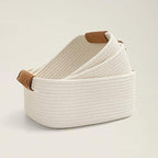 CHICVITA 3 Pack Woven Rope Gift Basket by CHICVITA