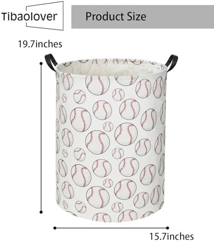 Baseball Kids Laundry Basket Baby Hamper Toy Storage Bin - Image 6