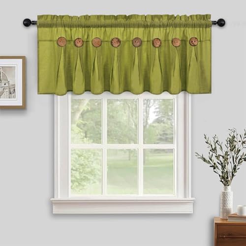 FRAMICS Farmhouse Valance Curtains, Boho Cotton Linen Kitchen Valance, Fresh - Image 7
