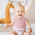 Muslin Bibs for Baby Girl, Adjustable Fit for Drooling and Teething Toddler - Image 3