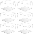 Vtopmart 6 Pack Extra Large Clear Storage Bins, 11x11 Cube Organizer by Vtopmart