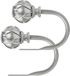 KAMANINA Decorative Curtain Drapery Holdbacks, Wall Mounted, Antique Silver by KAMANINA