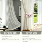 2 Pack Cartoon Elephant Curtain Tiebacks, Cute Cartoon Animal Curtain Holdbacks - Image 4
