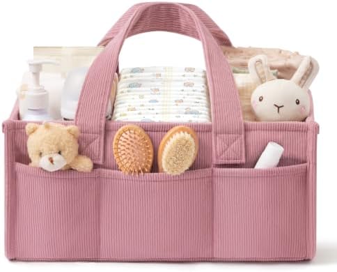 Corduroy Baby Diaper Caddy Organizer by Unknown