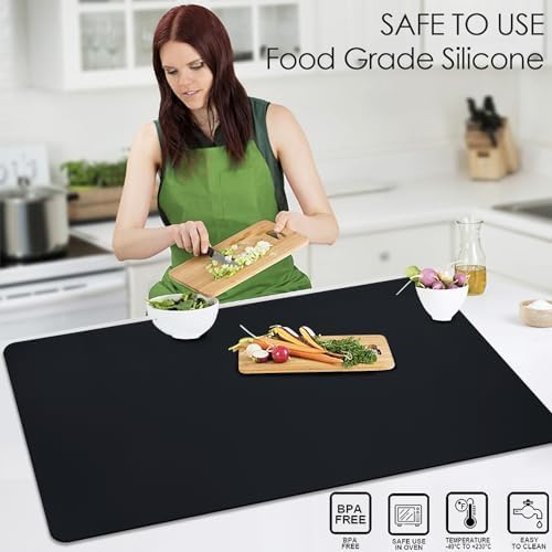 Extra Large Silicone Mat, 31.5x17 Inch Heat Resistant Mat - Image 4