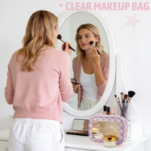 YOPCDJ 3PCS Clear Toiletry Bag, TSA Approved Travel Makeup Pouch - Image 2